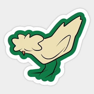 Buff Laced Polish Hen Sticker